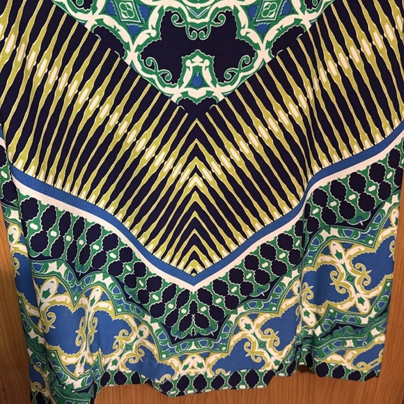 London Times Colorful Geometric Pattern Dress size 8 - Picture 5 of 5